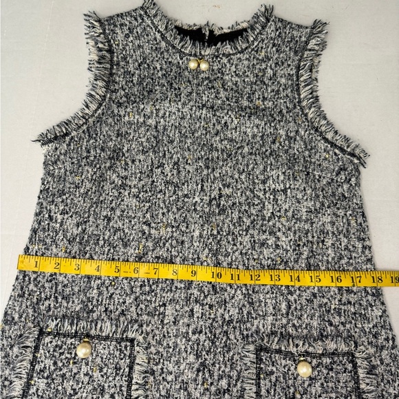 N.I.W.I.Y. Tweed Sleeveless Dress with Pearl Accents.   #63 - Picture 10 of 11